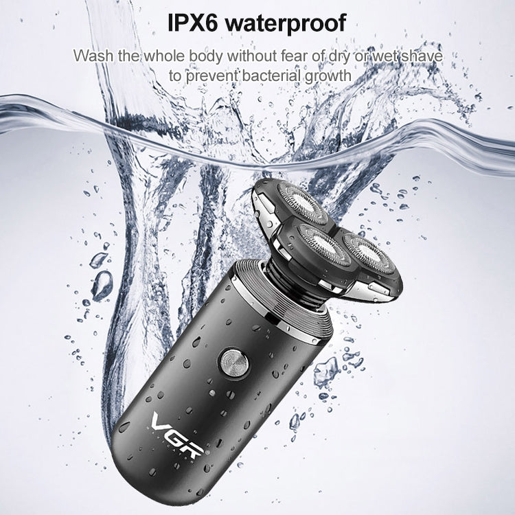 VGR V-317 5W USB Omnidirectional Three-dimensional Floating Three-network Electric Shaver, V-317