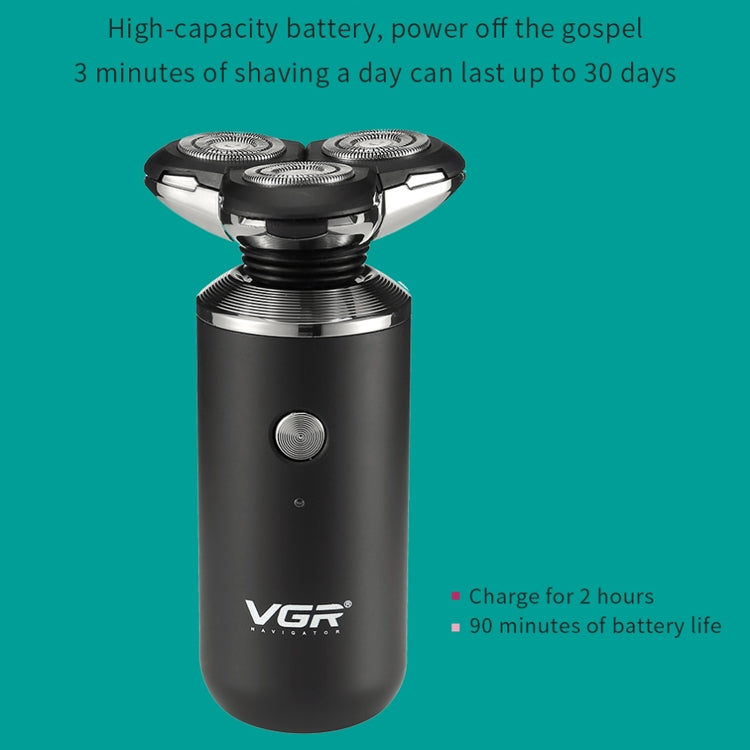 VGR V-317 5W USB Omnidirectional Three-dimensional Floating Three-network Electric Shaver, V-317