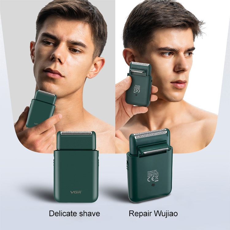 VGR V-390 5W USB Portable Reciprocating Electric Shaver, V-390 (Black), V-390 (Green)