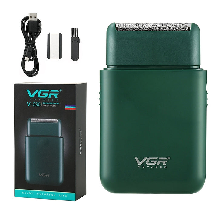 VGR V-390 5W USB Portable Reciprocating Electric Shaver, V-390 (Black), V-390 (Green)