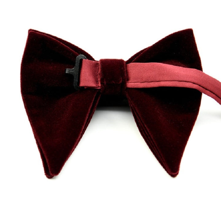 Men Velvet Double-layer Big Bow-knot Bow Tie Clothing Accessories