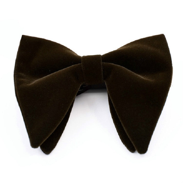 Men Velvet Double-layer Big Bow-knot Bow Tie Clothing Accessories