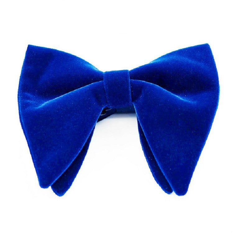 Men Velvet Double-layer Big Bow-knot Bow Tie Clothing Accessories