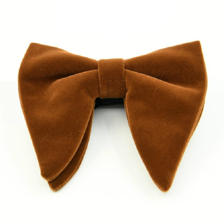 Men Velvet Double-layer Big Bow-knot Bow Tie Clothing Accessories