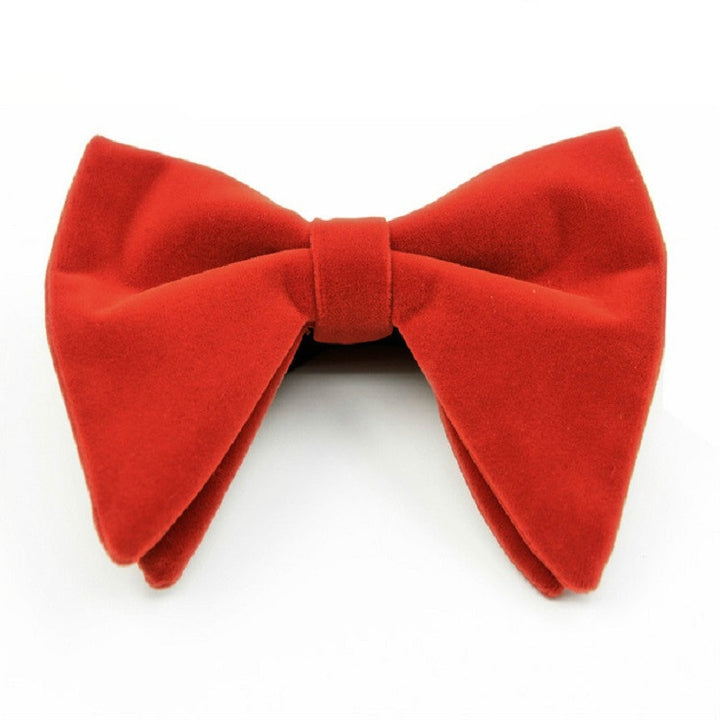 Men Velvet Double-layer Big Bow-knot Bow Tie Clothing Accessories