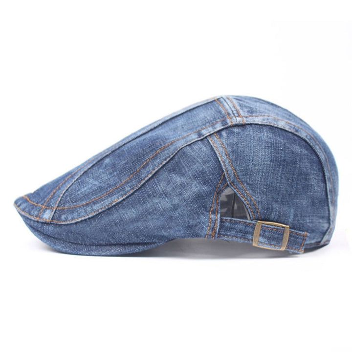 Men / Women Stitching Washed Denim Beret, Adjustable