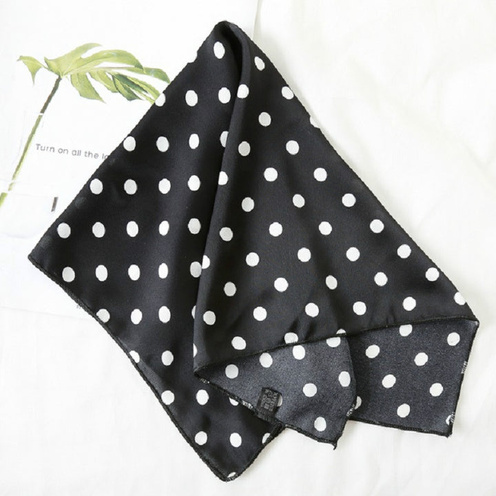 Spring Ladies Dots Pattern Silk ImitationSmall Scarf Square Scarf, 60 x 60cm