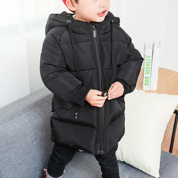 Winter Children Mid-length Thick Warm Down Jacket Cartoon Animal Ear Shape Hooded Cotton Jacket, 80cm, 90cm, 100cm, 110cm, 120cm, 130cm