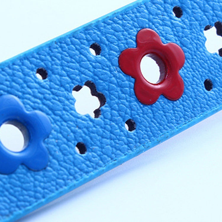 Flowers Pattern Hollow PU Leather Belt for Children