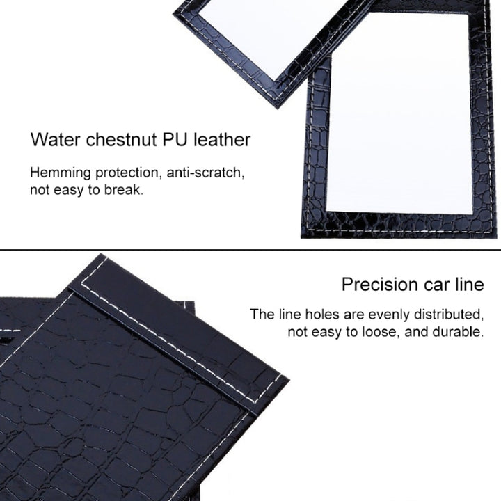 Square Stand Leather Make Up Mirror Alligator Pattern Portable Cosmetic Mirror, Black L 18x25.5x1.6CM, Black M15x20.5x1.6CM, Black S 12x17.5x1.6CM, Brown L 18x25.5x1.6CM, Brown M15x20.5x1.6CM, Brown S 12x17.5x1.6CM, Red L 18x25.5x1.6CM, Red M15x20.5x1.6CM