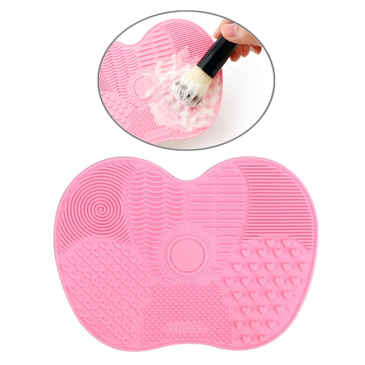 Silicone Brush Cleaner Mat Washing Tools for Cosmetic Make up Eyebrow Brushes Cleaning Pad Scrubber Board Makeup Clean Tool, Pink, Green, Black, Deep purple, Light purple, Rose red