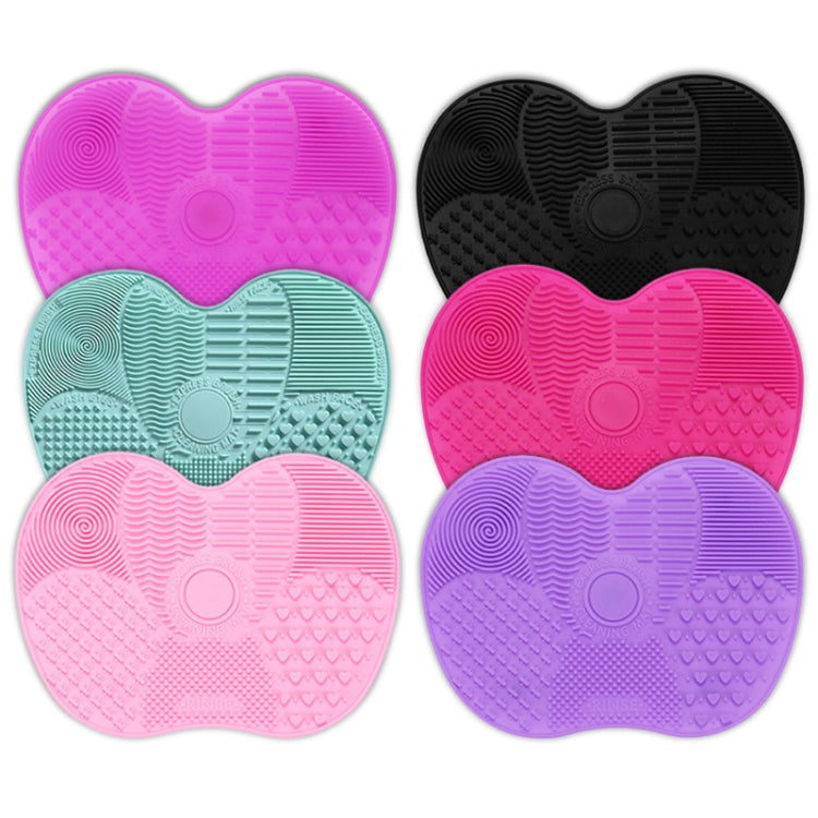 Silicone Brush Cleaner Mat Washing Tools for Cosmetic Make up Eyebrow Brushes Cleaning Pad Scrubber Board Makeup Clean Tool, Pink, Green, Black, Deep purple, Light purple, Rose red