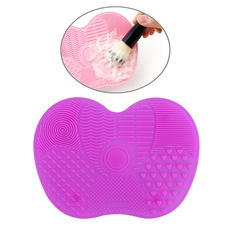 Silicone Brush Cleaner Mat Washing Tools for Cosmetic Make up Eyebrow Brushes Cleaning Pad Scrubber Board Makeup Clean Tool, Pink, Green, Black, Deep purple, Light purple, Rose red