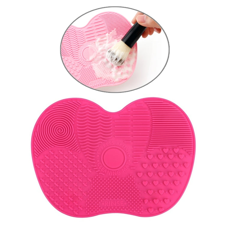 Silicone Brush Cleaner Mat Washing Tools for Cosmetic Make up Eyebrow Brushes Cleaning Pad Scrubber Board Makeup Clean Tool, Pink, Green, Black, Deep purple, Light purple, Rose red