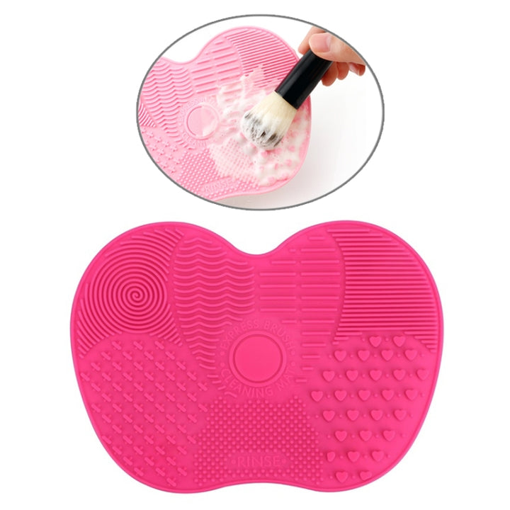 Silicone Brush Cleaner Mat Washing Tools for Cosmetic Make up Eyebrow Brushes Cleaning Pad Scrubber Board Makeup Clean Tool, Pink, Green, Black, Deep purple, Light purple, Rose red