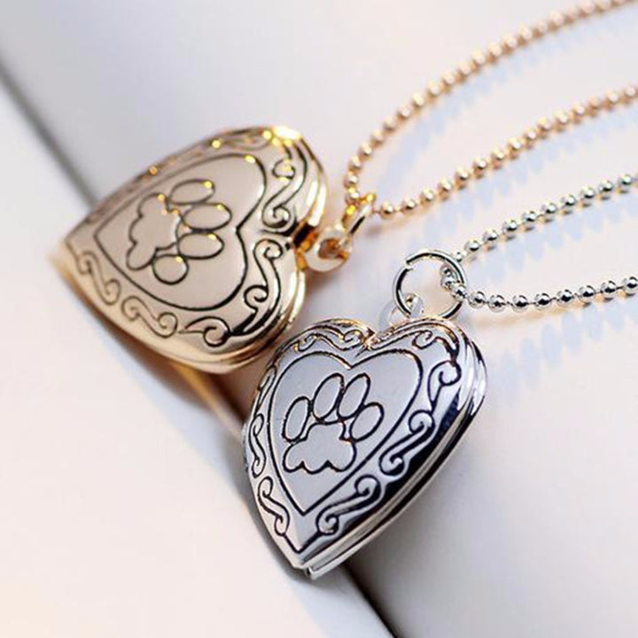 DIY Heart-shaped Photo Frame Memory Locket Pendant Necklace Jewelry, gold, silver