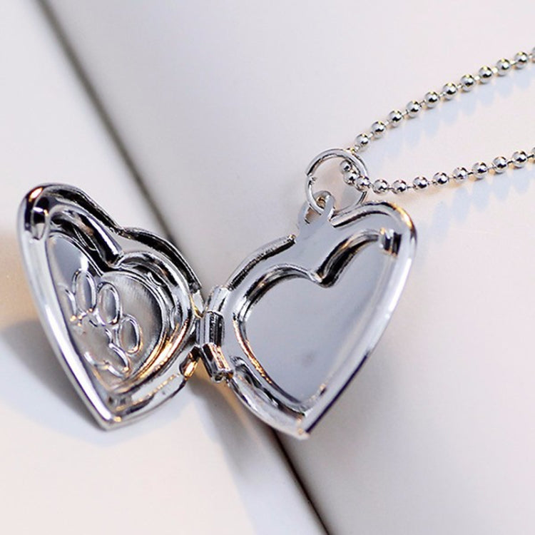 DIY Heart-shaped Photo Frame Memory Locket Pendant Necklace Jewelry, gold, silver