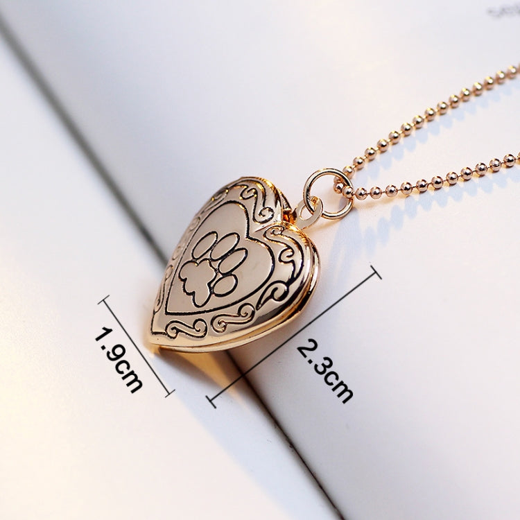 DIY Heart-shaped Photo Frame Memory Locket Pendant Necklace Jewelry, gold, silver