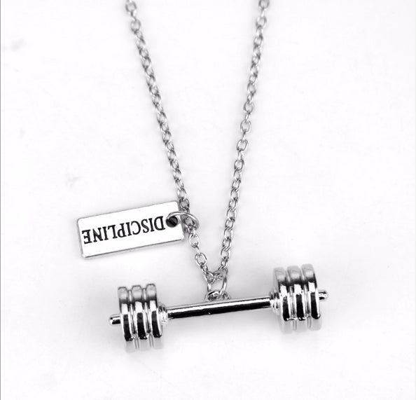 Sport Barbell Dumbbell Pendant Jewelry Lover Friend Bodybuilding Necklaces for Men Women, N255, N251, N250, N253, N371, N252, N254