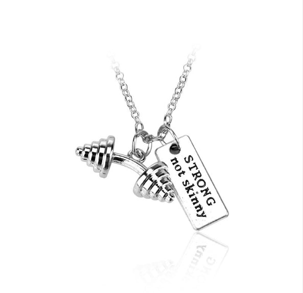 Sport Barbell Dumbbell Pendant Jewelry Lover Friend Bodybuilding Necklaces for Men Women, N255, N251, N250, N253, N371, N252, N254