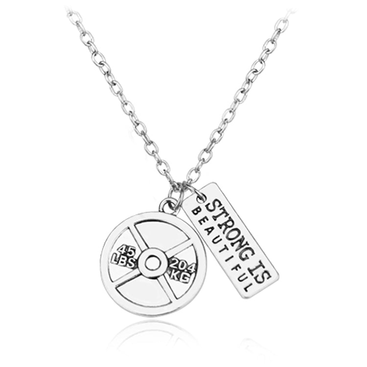 Sport Barbell Dumbbell Pendant Jewelry Lover Friend Bodybuilding Necklaces for Men Women, N255, N251, N250, N253, N371, N252, N254