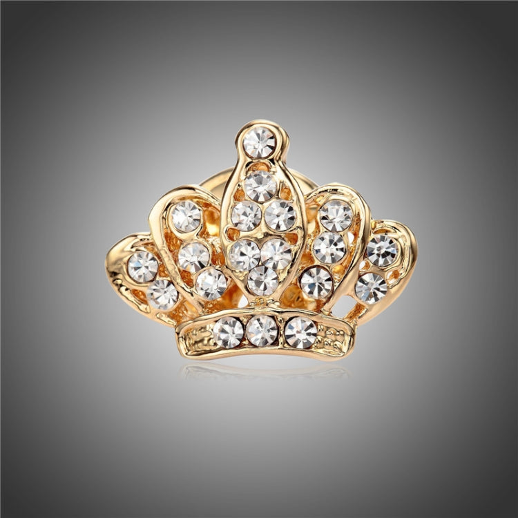 Mini Crown Shape Brooch For Woman, Gold, Silver