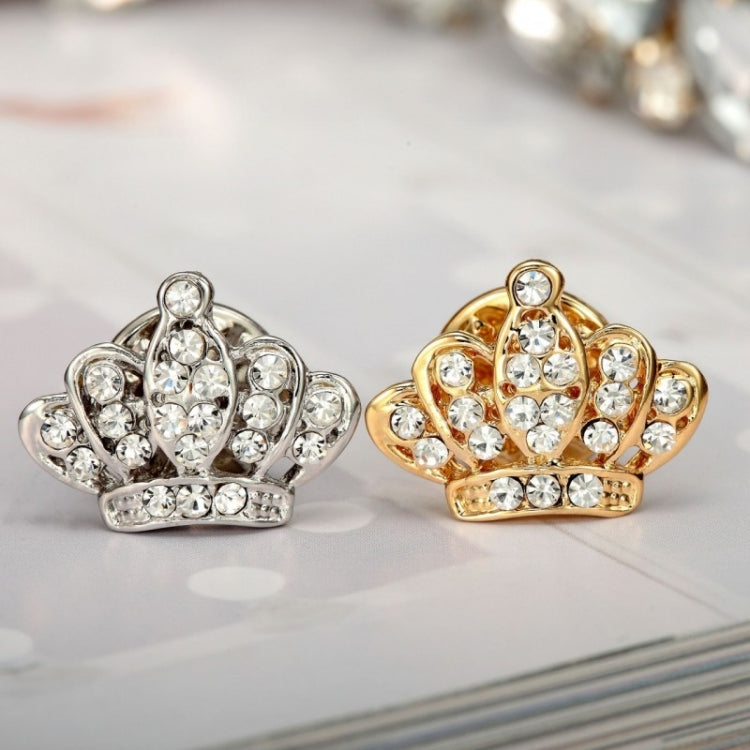 Mini Crown Shape Brooch For Woman, Gold, Silver