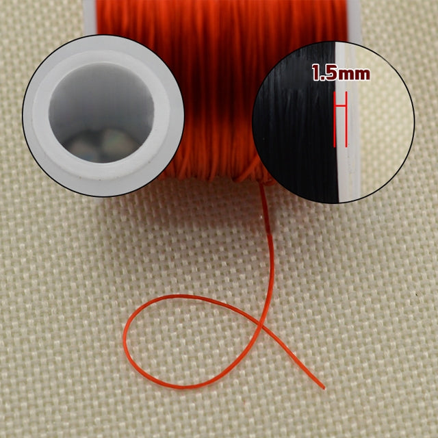 50m/bag 0.5mm Round Elastic Cord Beading Stretch Thread/String/Rope for Necklace Bracelet Jewelry Making