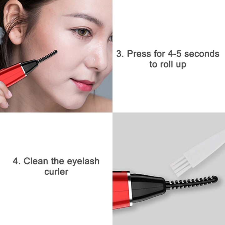 Electric Eyelash Curler  Charging Beauty Tool, 380mAh (Black), 380mAh (White), 380mAh (Red)