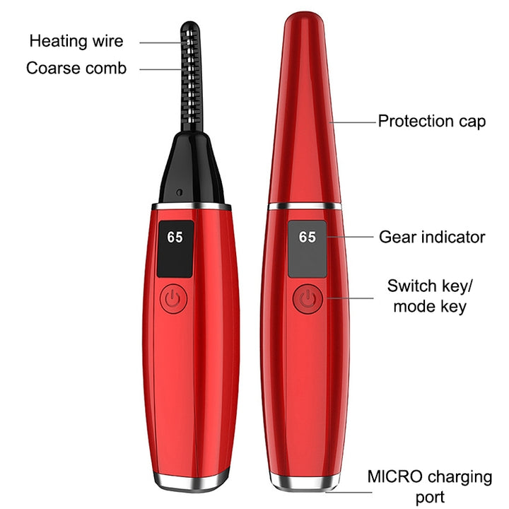 Electric Eyelash Curler  Charging Beauty Tool, 380mAh (Black), 380mAh (White), 380mAh (Red)