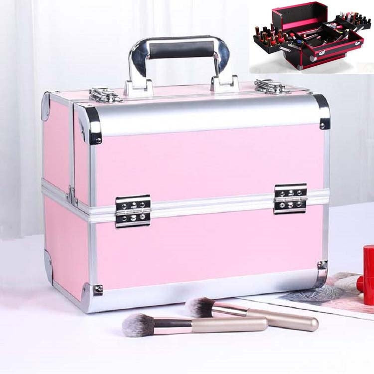 Professional Makeup Box Beauty Salon Manicure Toolbox, Red, Black, Pink, Magic Red, Coral Powder, Elegant Black, Noble Powder, Silver, Oversized Black, Oversized Pink