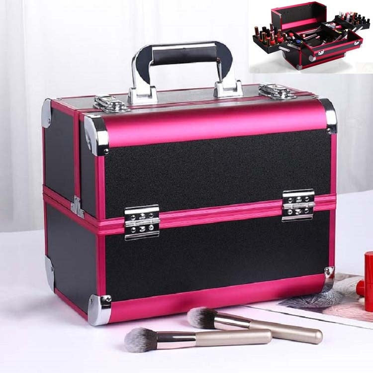 Professional Makeup Box Beauty Salon Manicure Toolbox, Red, Black, Pink, Magic Red, Coral Powder, Elegant Black, Noble Powder, Silver, Oversized Black, Oversized Pink