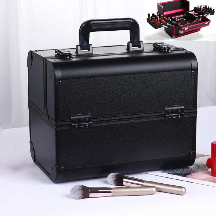 Professional Makeup Box Beauty Salon Manicure Toolbox, Red, Black, Pink, Magic Red, Coral Powder, Elegant Black, Noble Powder, Silver, Oversized Black, Oversized Pink