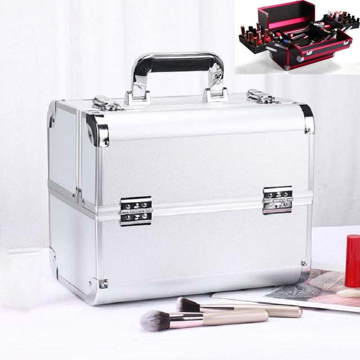 Professional Makeup Box Beauty Salon Manicure Toolbox, Red, Black, Pink, Magic Red, Coral Powder, Elegant Black, Noble Powder, Silver, Oversized Black, Oversized Pink