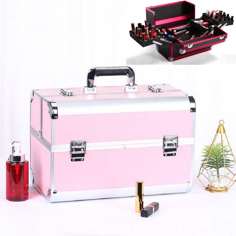 Professional Makeup Box Beauty Salon Manicure Toolbox, Red, Black, Pink, Magic Red, Coral Powder, Elegant Black, Noble Powder, Silver, Oversized Black, Oversized Pink