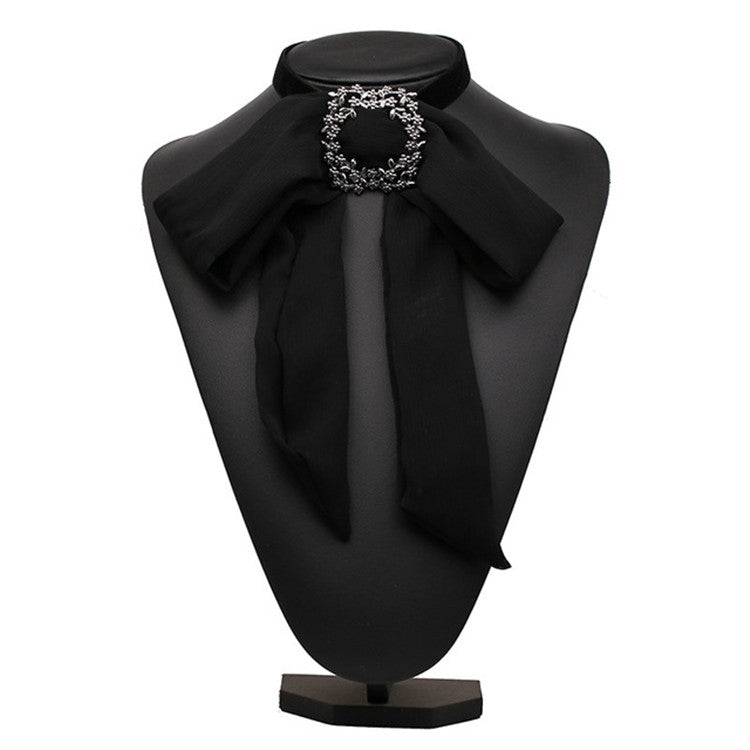 Satin Chiffon Bow Tie Women Shirt Collar Accessory