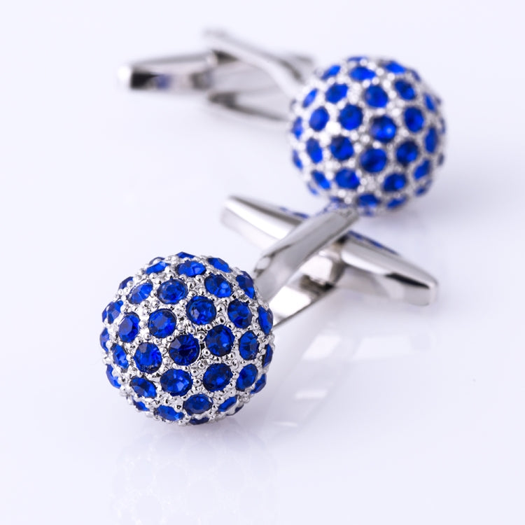 Blue Crystal Ball shirt cufflinks for mens