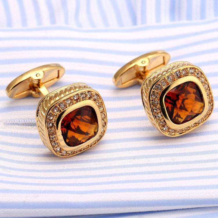 Fashion Gold Plating Rhinestone Cufflings