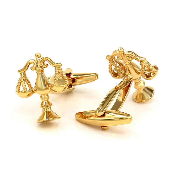 SAVOYSHI Golden Libra Cufflinks Men's French Cuffs