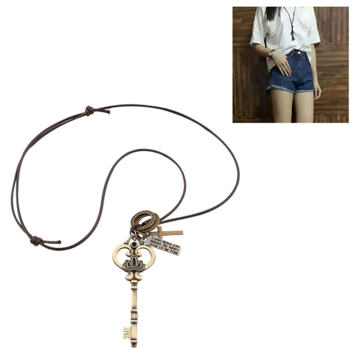 Fashion Retro Large Crown Key Pendants