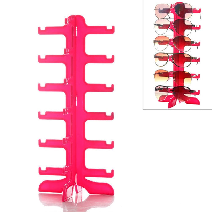 Jewelry Organizer Stand 6 level Plastic Sunglasses Eyeglass Glasses Frame Rack Display Stand