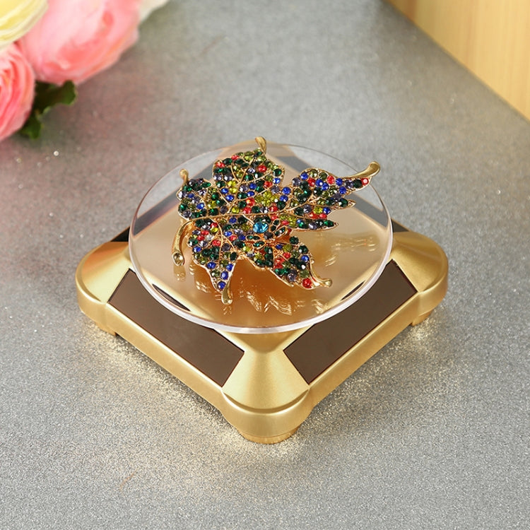 110*110*50mm Solar Showcase Automatic Rotating Stand 360 Turntable For Necklace Bracelet Watch Display, TBD0155001101A, TBD0155001101B, TBD0155001101C, TBD0155001101D