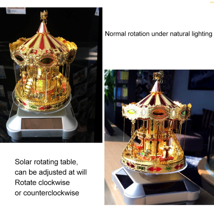 110*110*50mm Solar Showcase Automatic Rotating Stand 360 Turntable For Necklace Bracelet Watch Display, TBD0155001101A, TBD0155001101B, TBD0155001101C, TBD0155001101D