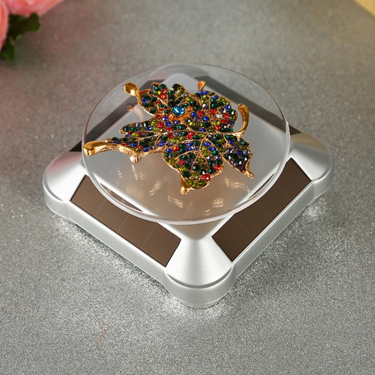 110*110*50mm Solar Showcase Automatic Rotating Stand 360 Turntable For Necklace Bracelet Watch Display, TBD0155001101A, TBD0155001101B, TBD0155001101C, TBD0155001101D