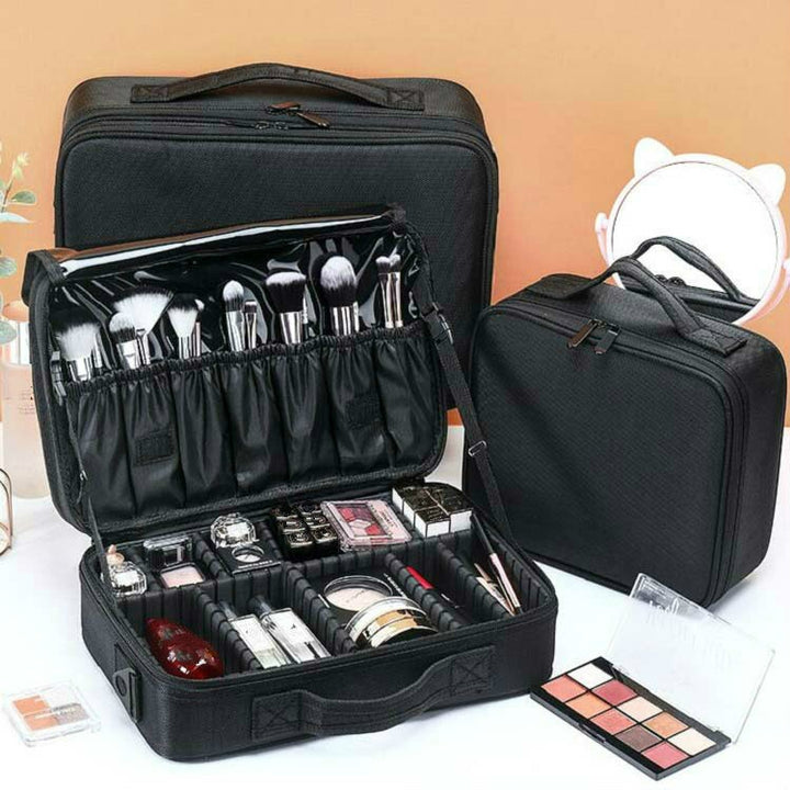 Makeup Bag Embroidery Manicure Portable Clapboard Toolbox, Mini, Small, Medium, Large, Large With Mirror, Extra Large