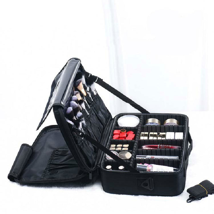 Makeup Bag Embroidery Manicure Portable Clapboard Toolbox, Mini, Small, Medium, Large, Large With Mirror, Extra Large