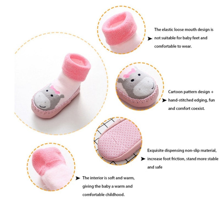 Autumn And Winter Thickened Terry Baby Shoes And Socks Children's Non-slip Soft Bottom Floor Socks, Base Length 11 CM, Base Length 12 CM, Base Length 13 CM, Base Length 14 CM