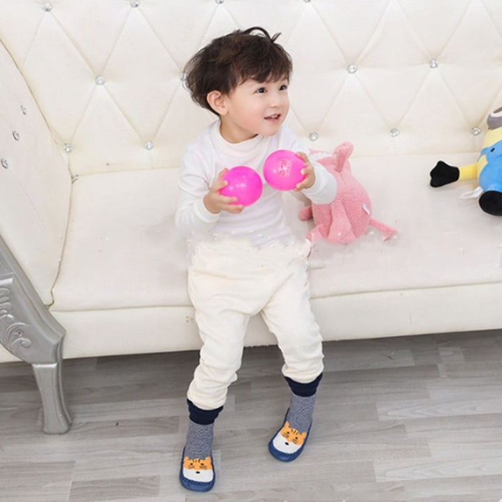 Autumn And Winter Thickened Terry Baby Shoes And Socks Children's Non-slip Soft Bottom Floor Socks, Base Length 11 CM, Base Length 12 CM, Base Length 13 CM, Base Length 14 CM