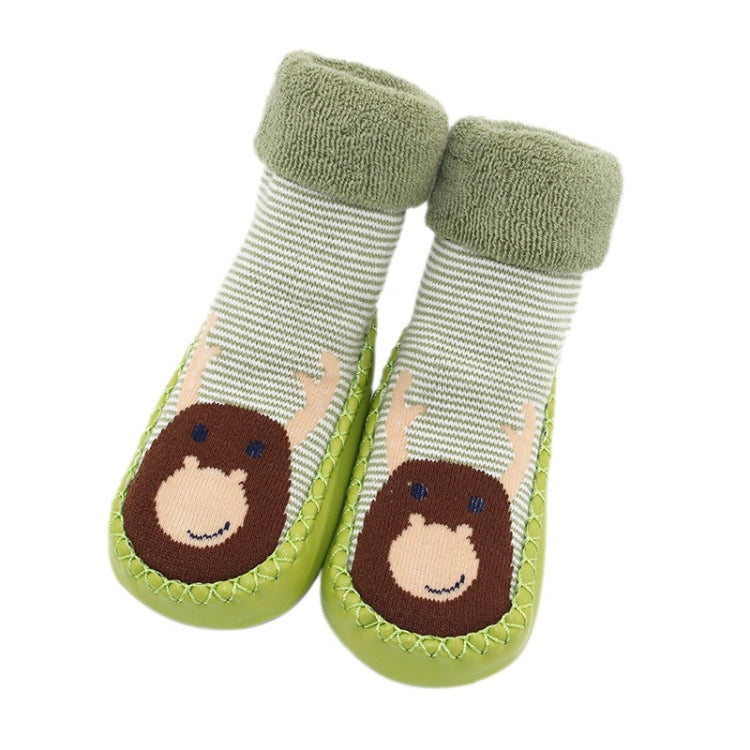 Autumn And Winter Thickened Terry Baby Shoes And Socks Children's Non-slip Soft Bottom Floor Socks, Base Length 11 CM, Base Length 12 CM, Base Length 13 CM, Base Length 14 CM