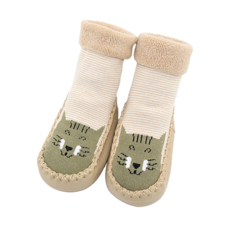 Autumn And Winter Thickened Terry Baby Shoes And Socks Children's Non-slip Soft Bottom Floor Socks, Base Length 11 CM, Base Length 12 CM, Base Length 13 CM, Base Length 14 CM